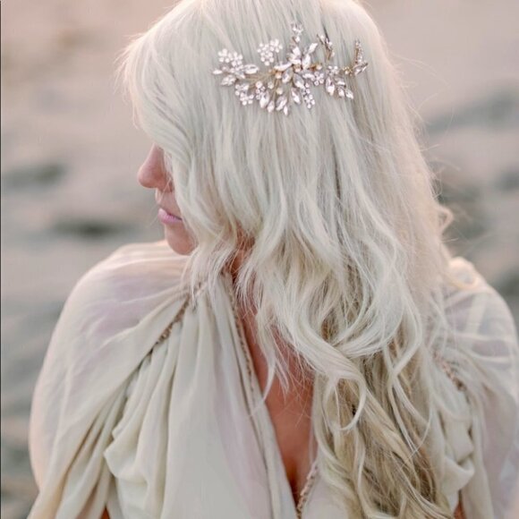 Silver rhinestone Bridal headpiece wedding bride bridesmaid  hairpiece accessory